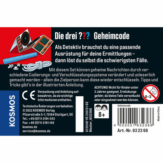 KOSMOS Detektive Die drei ??? Geheimcode, Kleine Dose, Detektiv-Set, Detektivspiel, Detektiv Spiel, ab 8 Jahren, 632366