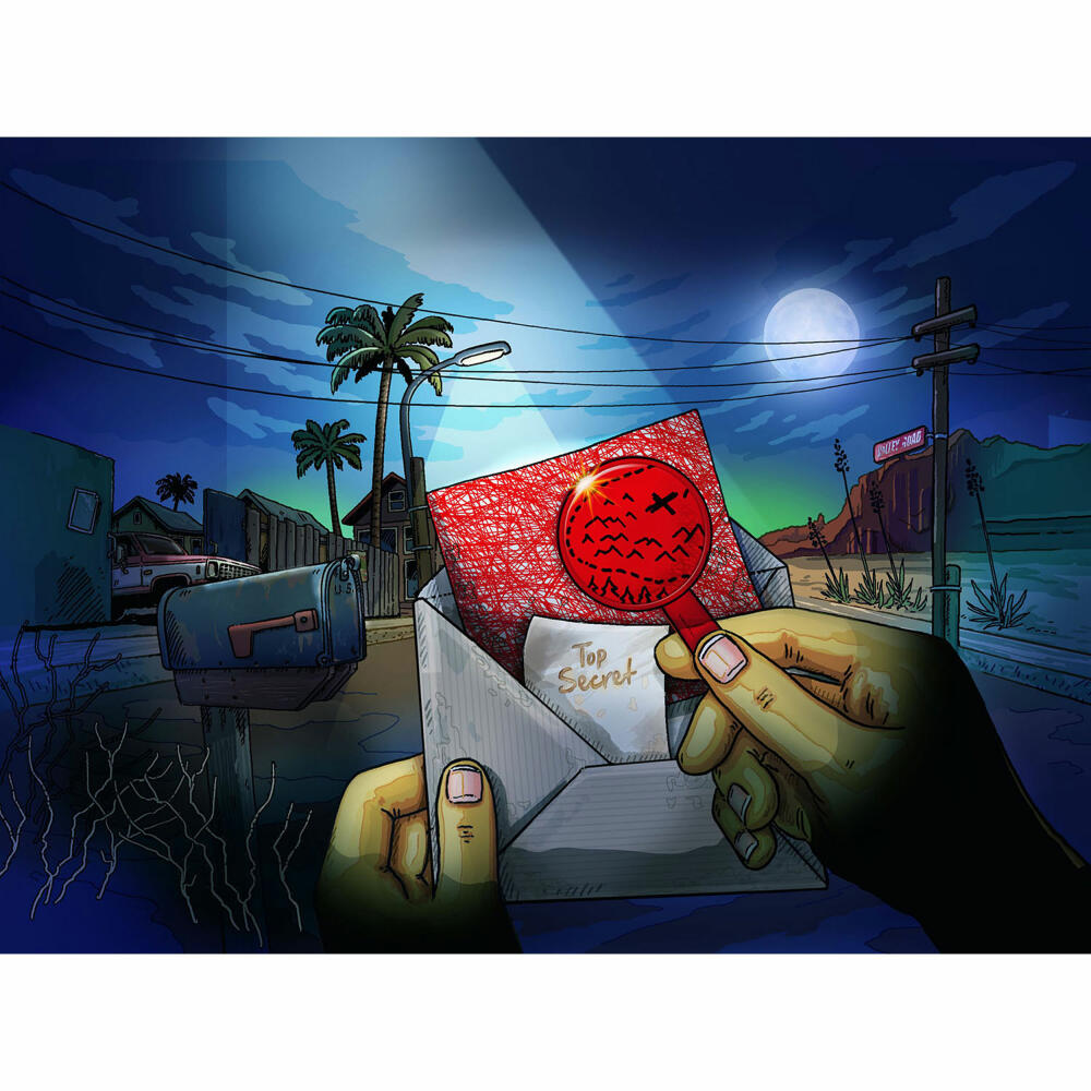 KOSMOS The Three ??? Secret Messages, Small Box, Detective Equipment, Magnifying Glass, Secret Block, Toy, 632359