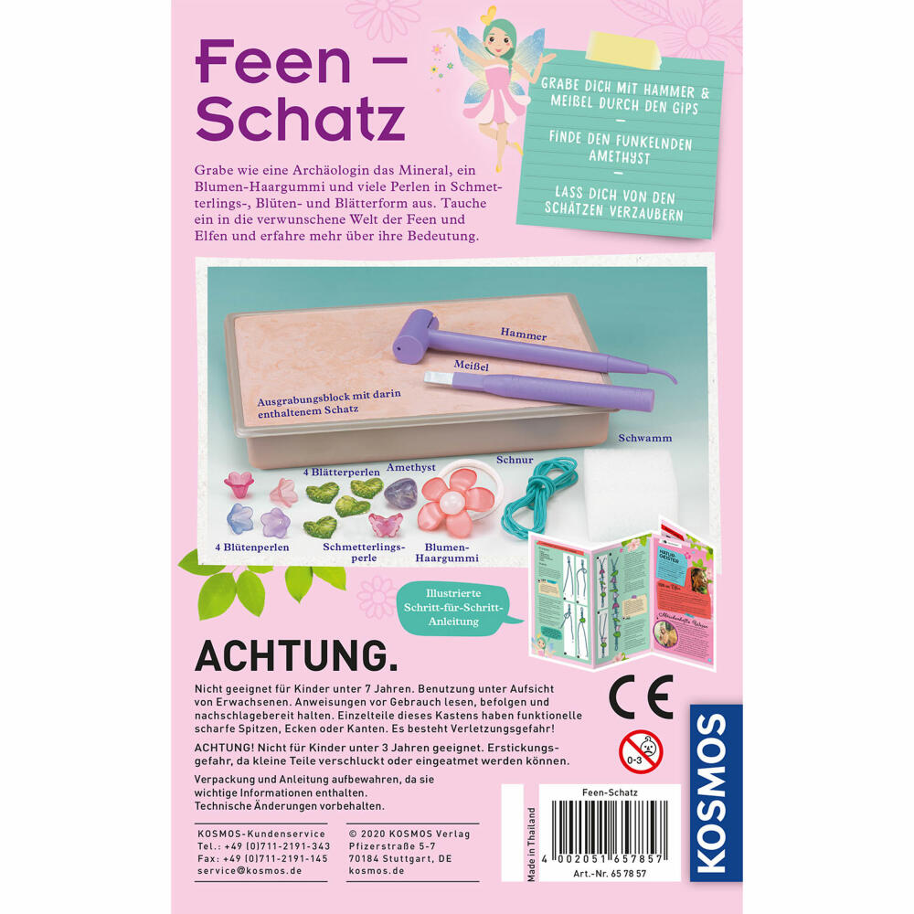 KOSMOS Feen-Schatz, Experimentierkasten, Ausgrabung, Schatzsuche, ab 7 Jahren, 657857