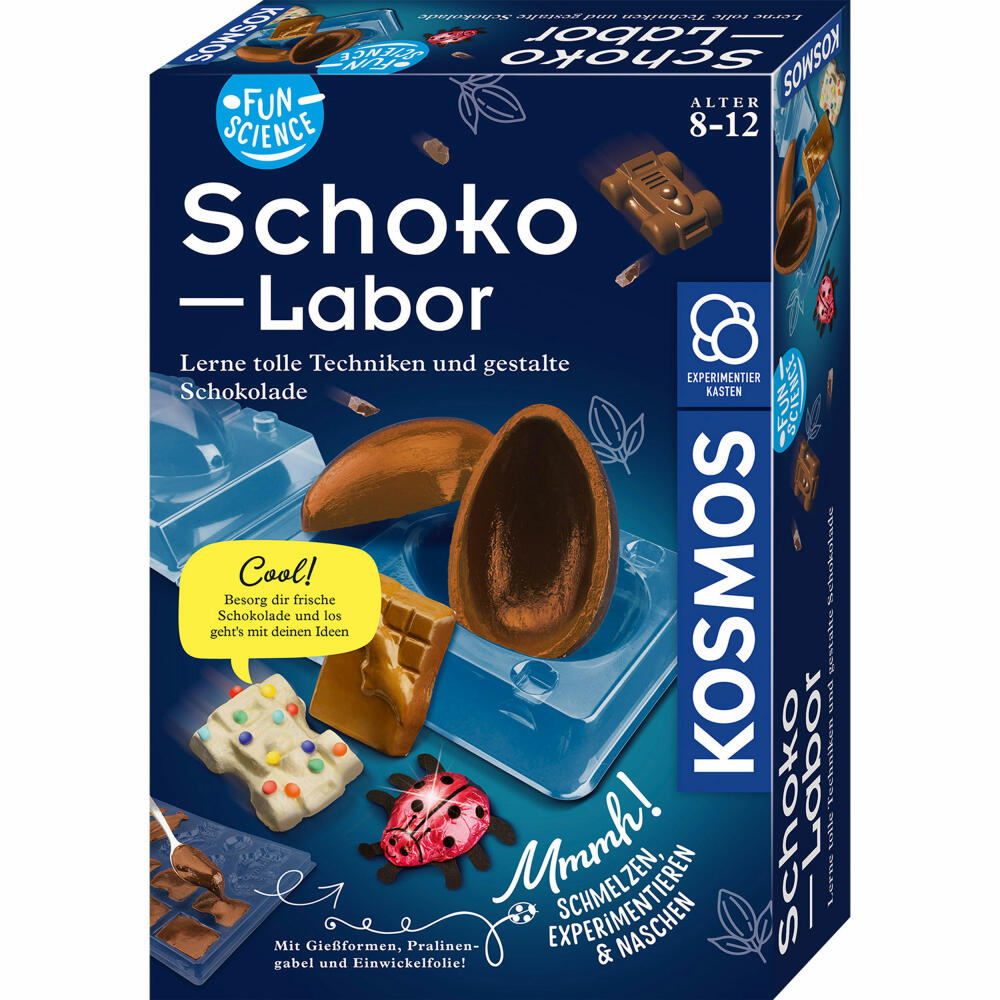KOSMOS Fun Science Chocolate Lab, Make Your Own Chocolate, DIY, Chocolate Lab, Experiments, 654283