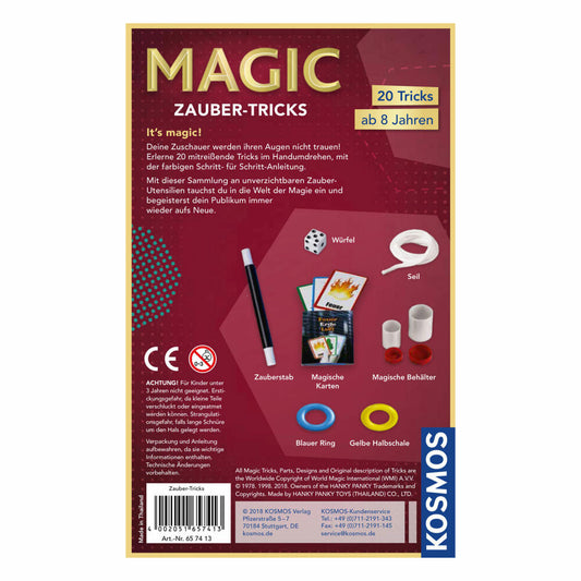 KOSMOS Experimentierkästen Mitbring-Experimente Zauber Tricks, Zaubertricks, Experimentierkasten, Experimentier Kasten, ab 8 Jahren, 657413
