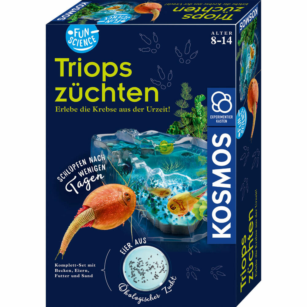 KOSMOS Fun Science Triops züchten, Experimentierkasten, Triops-Zucht, Anzuchtset, ab 8 Jahren, 637231