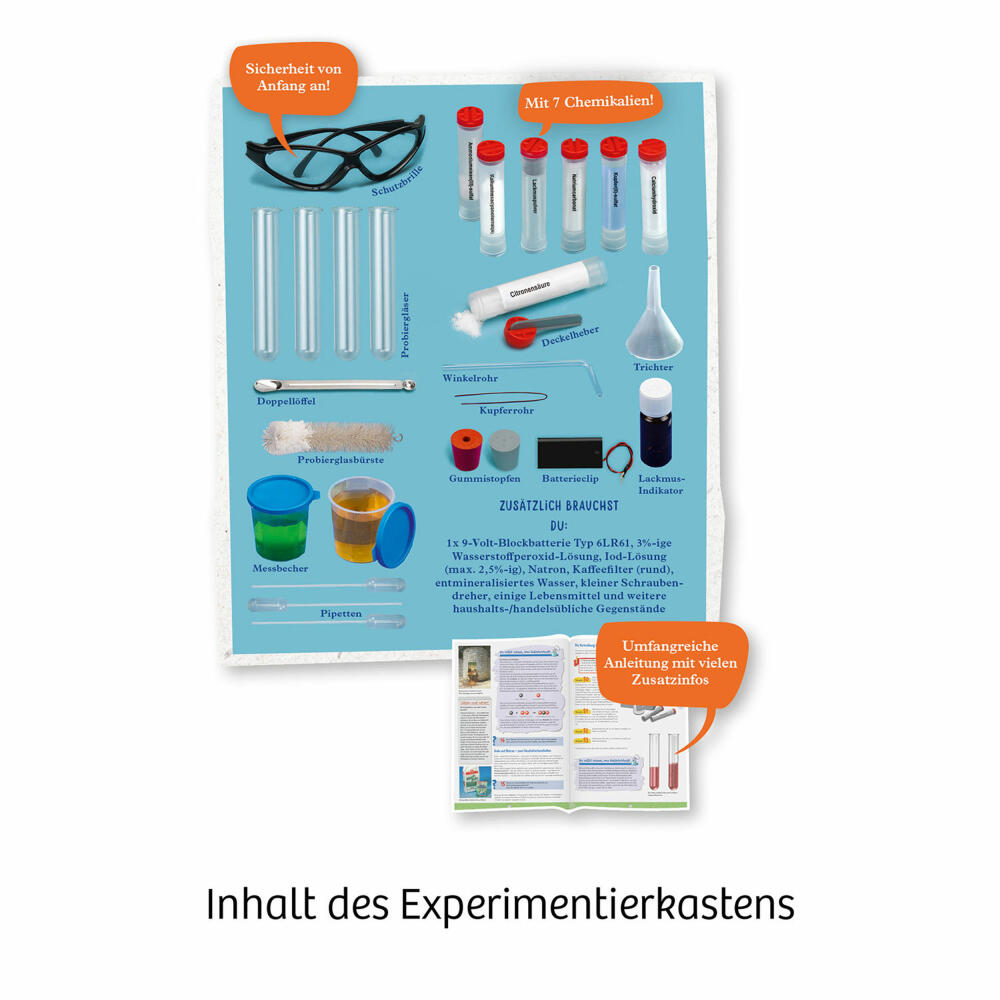 KOSMOS Experimentierkasten Chemielabor C 1000 X, Laborausstattung, Experimente, ab 10 Jahren, 645540