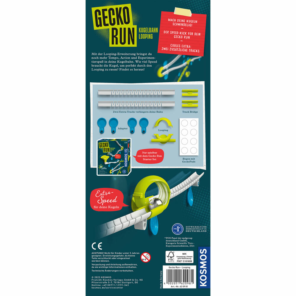 KOSMOS Gecko Run - Looping extension, ball track, ball track, addition, 620981