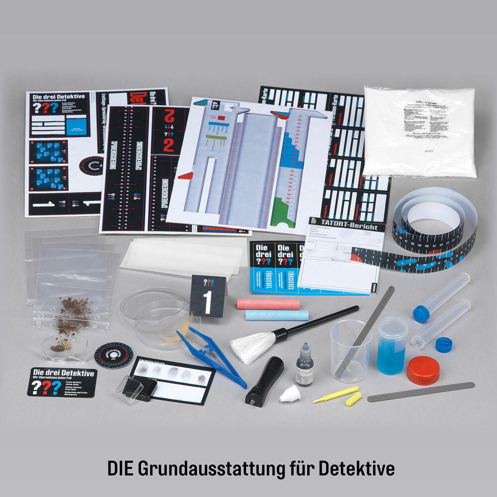 KOSMOS Die drei ??? Detektivkoffer, Experimentierkasten, Ausrüstung, Detektiv Koffer, Rollenspiel, 630553