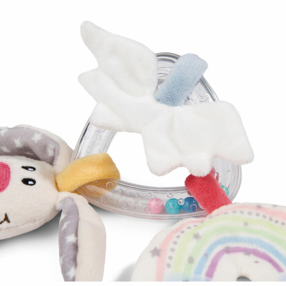 NICI My First NICI Set Schmusetuch & Rasselring Häschen, Schnuffeltuch, Rassel, Geschenk, Baby, 48679