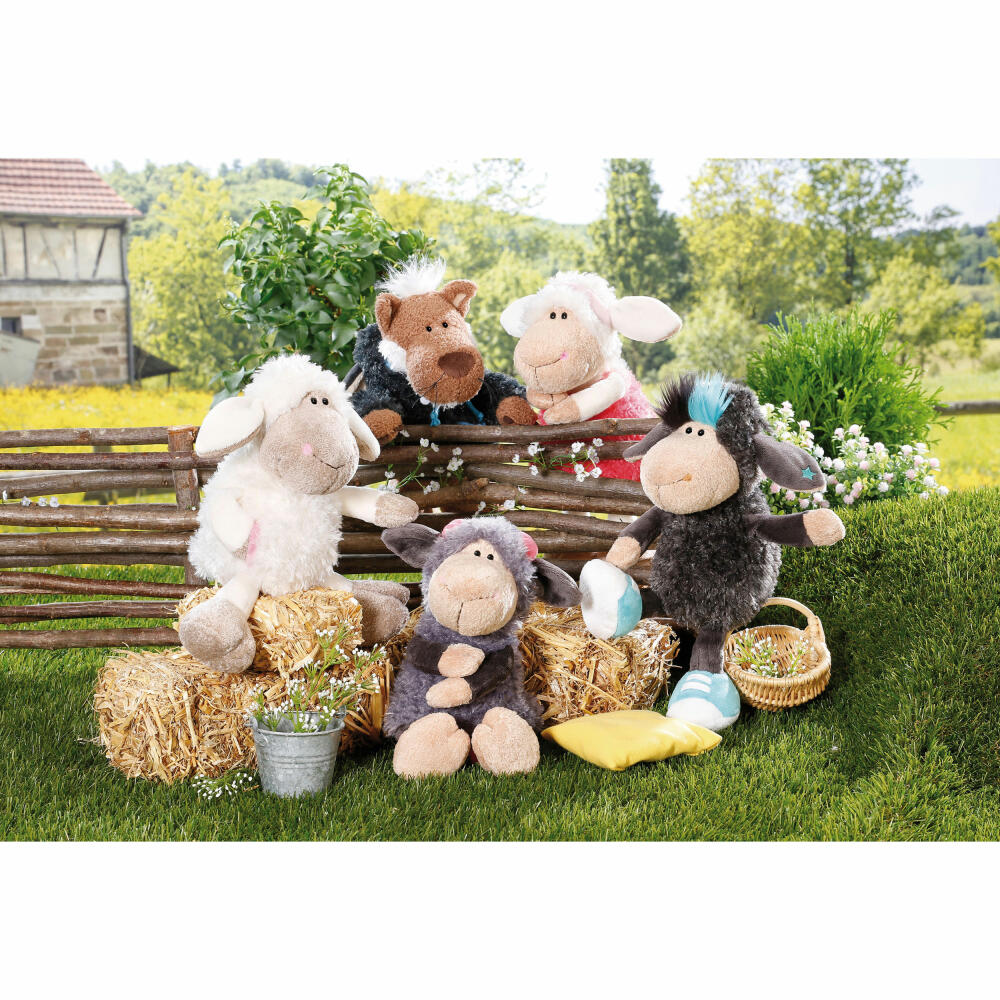 NICI Jolly Mäh Sheep Jolly Pink Dangling, Cuddly Toy, Plush Toy, Stuffed Toy, Plush / Polyester, 25 cm, 48533