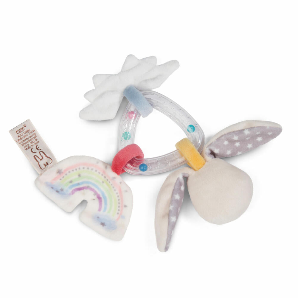 NICI My First NICI Set Schmusetuch & Rasselring Häschen, Schnuffeltuch, Rassel, Geschenk, Baby, 48679