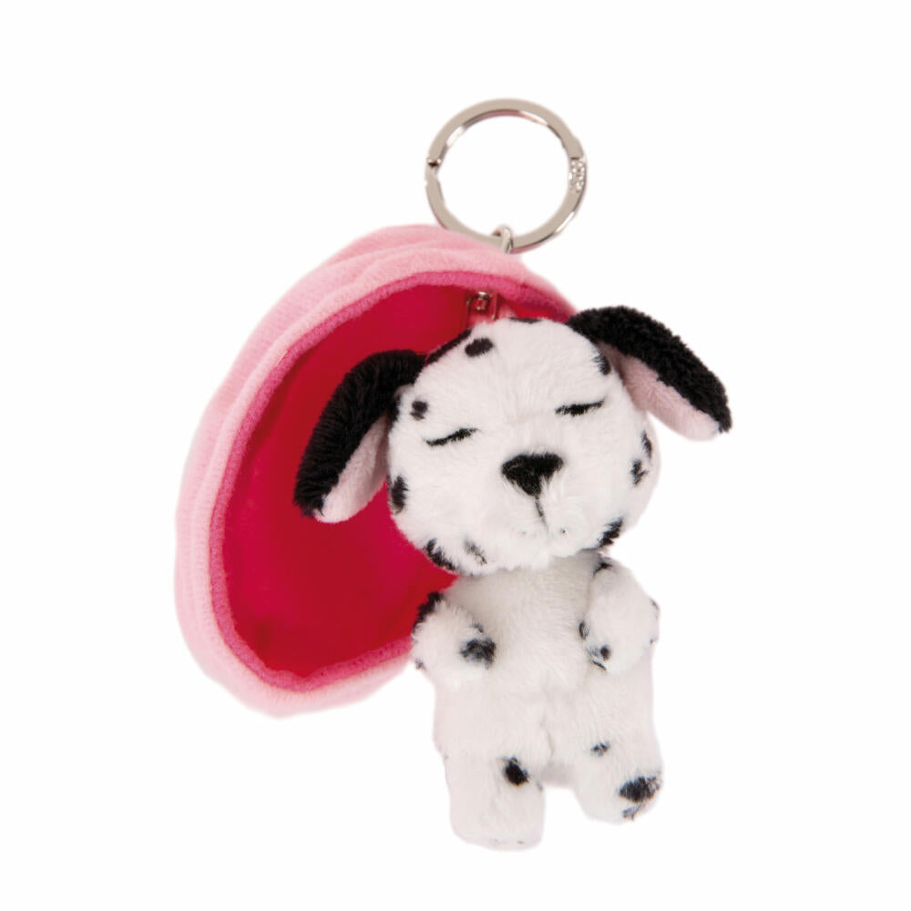 NICI Sleeping Pets Hund Dalmatiner Schlüsselanhänger, Schlüssel Anhänger, Glücksbringer, 8 cm, 48833