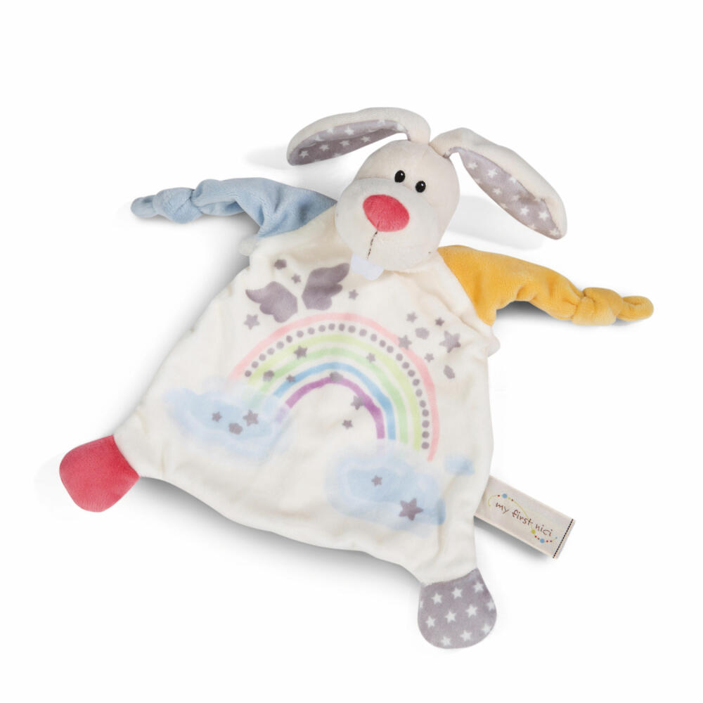 NICI My First NICI Set Schmusetuch & Rasselring Häschen, Schnuffeltuch, Rassel, Geschenk, Baby, 48679