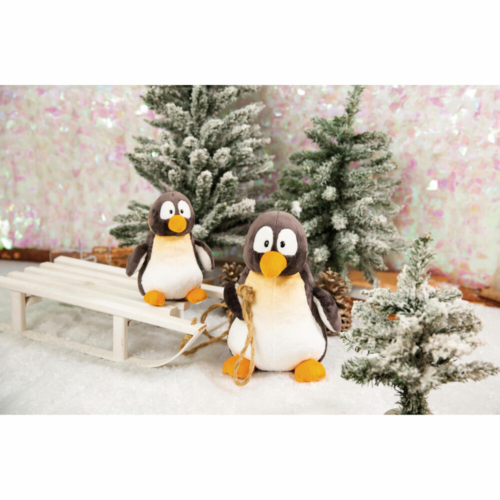 NICI Green Winter Friends Penguin Noshy Sitting, Cuddly Toy, Plush Toy, Stuffed Toy, 20 cm, 48312
