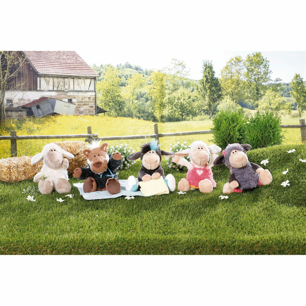 NICI Jolly Mäh Sheep Jolly Pink Dangling, Cuddly Toy, Plush Toy, Stuffed Toy, Plush / Polyester, 25 cm, 48533