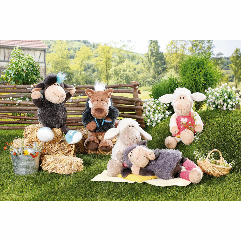 NICI Jolly Mäh Sheep Jolly Pink Dangling, Cuddly Toy, Plush Toy, Stuffed Toy, Plush / Polyester, 25 cm, 48533