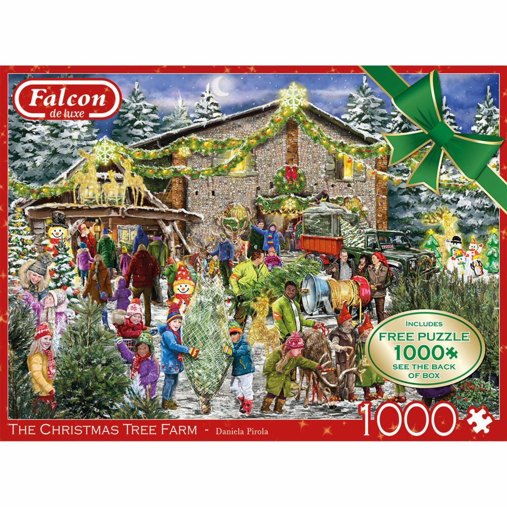Jumbo Spiele Falcon The Christmas Tree Farm, Puzzle, Erwachsenenpuzzle, Puzzlespiel, 1000 Teile, 11394