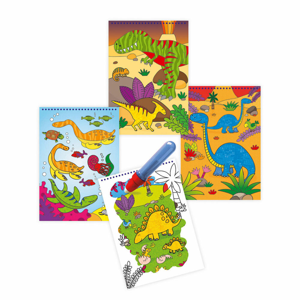 Jumbo Spiele GALT Water Magic Dinosaurier, Malbuch, Malen mit Wasser, Wasserstift, ab 3 Jahre, 1004660