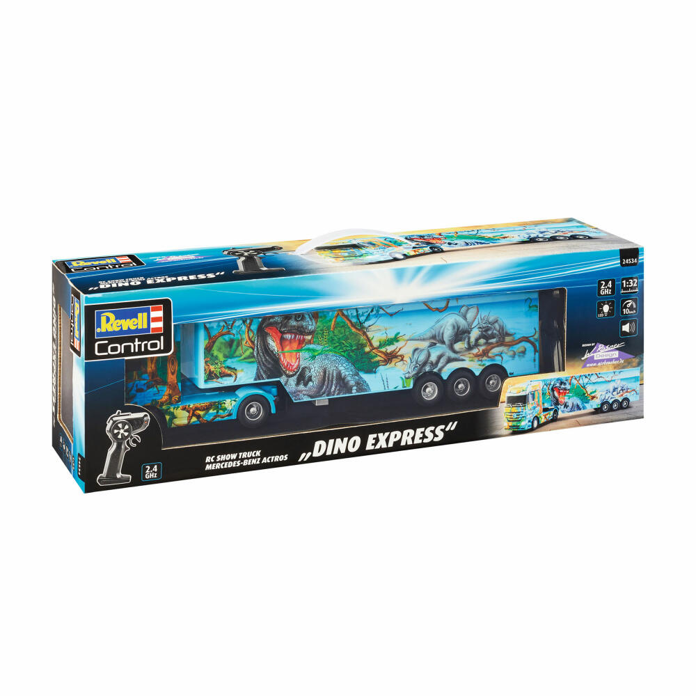 Revell Control RC Show Truck Mercedes Benz Actros Dino Express, Ferngesteuertes Auto, Spielzeug, ab 8 Jahre, 24534