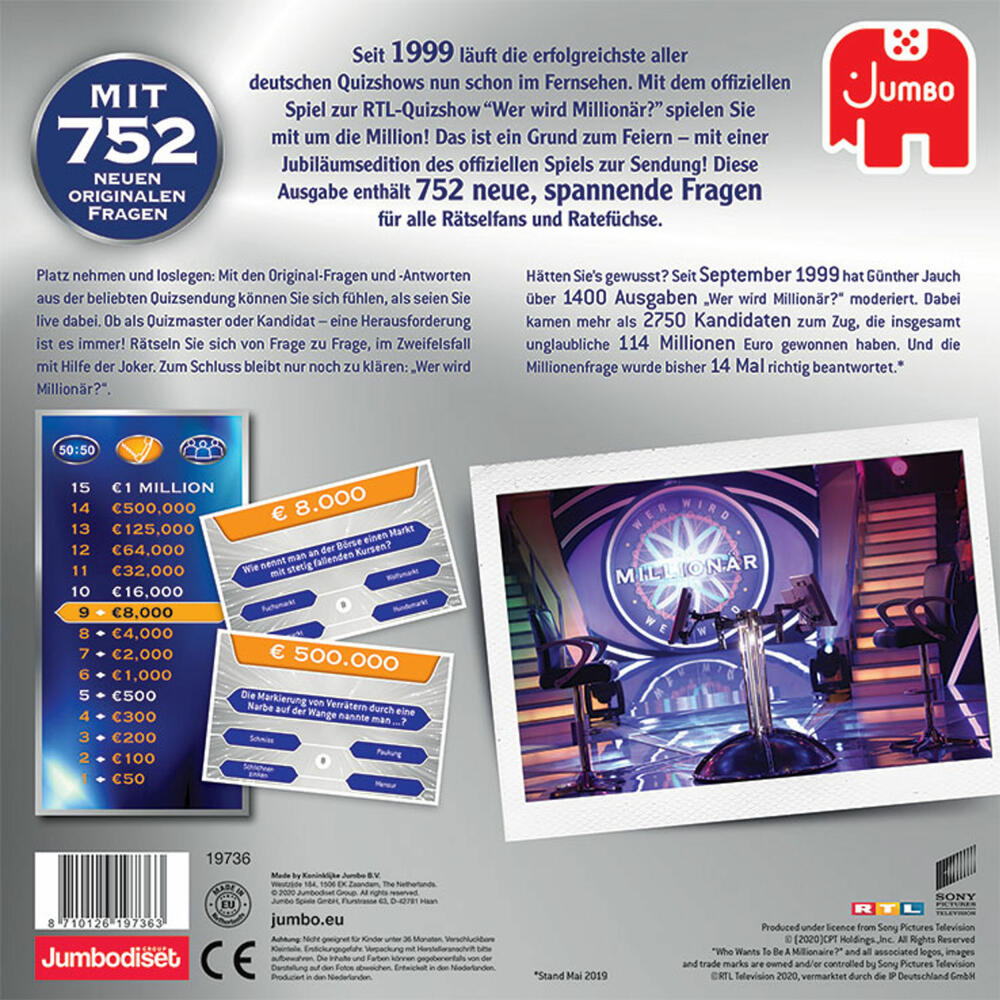 Jumbo Games Who Wants to Be a Millionaire?, knowledge game, quiz game, quiz game, board game, guessing game, 19736
