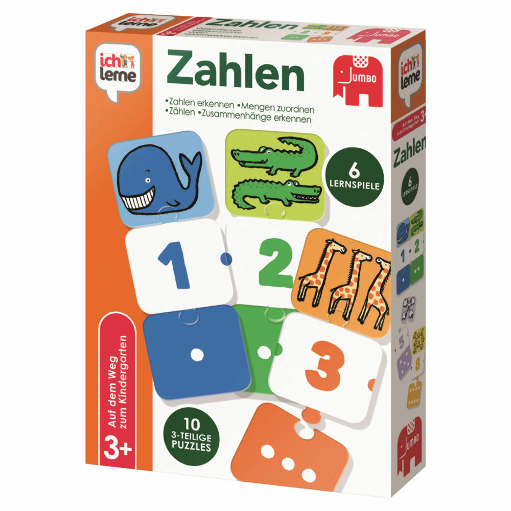 Jumbo Spiele ich lerne Zahlen, Lernspiel, Kinderspiel, Zählen Lernen, Kinder, ab 3 Jahre, 19547