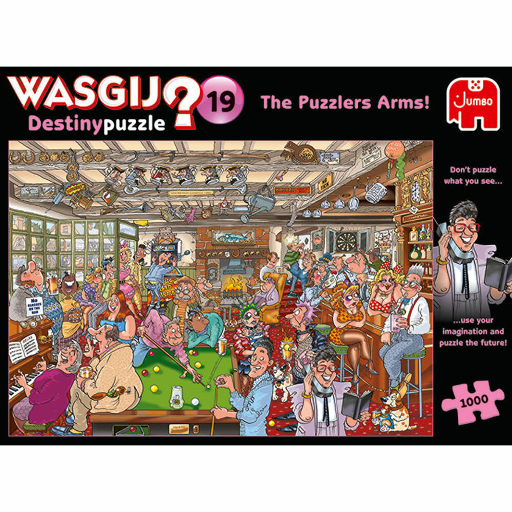 Jumbo Games Wasgij Destiny 19 - The Pub In The Puzzle Corner!, Puzzle, Adult Puzzle, Puzzle Game, 1000 Pieces, 19166