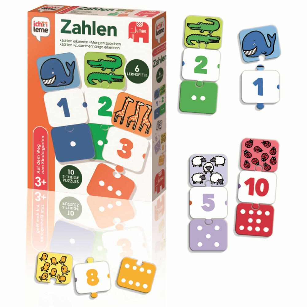 Jumbo Spiele ich lerne Zahlen, Lernspiel, Kinderspiel, Zählen Lernen, Kinder, ab 3 Jahre, 19547