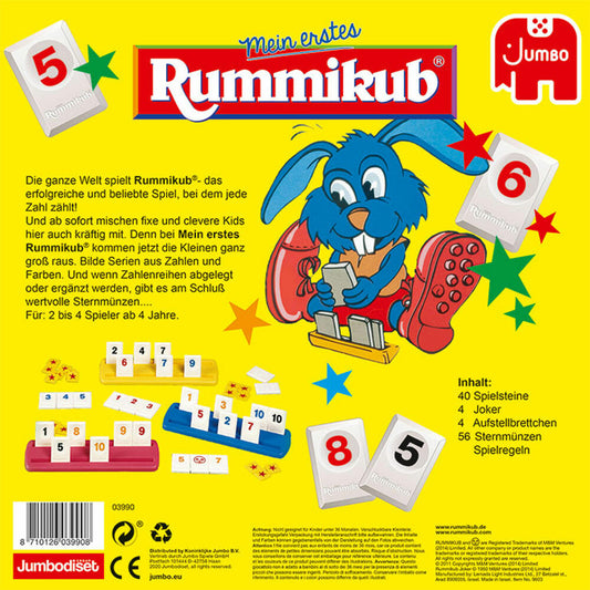 Jumbo Spiele Original Rummikub Mein erstes Rummikub, Kinderspiel, Gesellschaftsspiel, Familienspiel, 3990