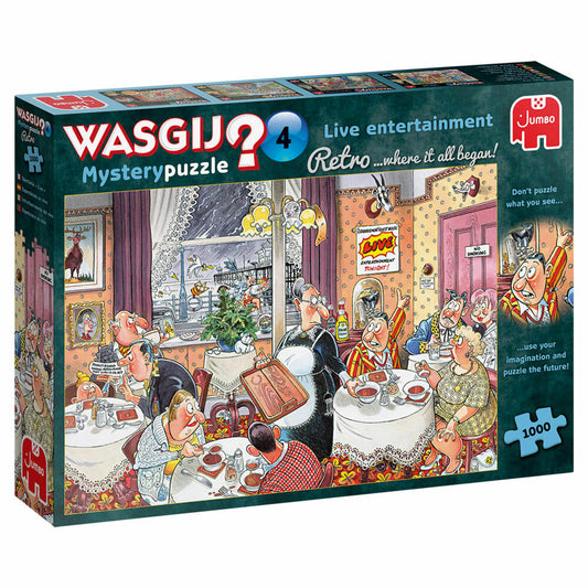Jumbo Games Wasgij Retro Mystery 4 - Live Entertainment!, Puzzle, Mystery Puzzle, Puzzle, 1000 Pieces, 19177