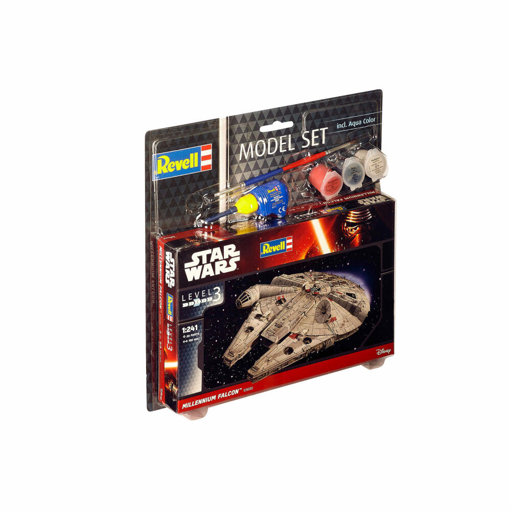 Revell Model Set Millennium Falcon, Star Wars, Modellbausatz, Modell Bausatz, 20 Teile, ab 10 Jahre, 63600