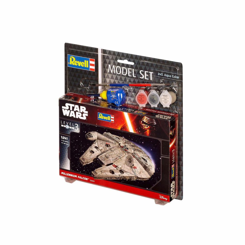 Revell Model Set Millennium Falcon, Star Wars, Modellbausatz, Modell Bausatz, 20 Teile, ab 10 Jahre, 63600