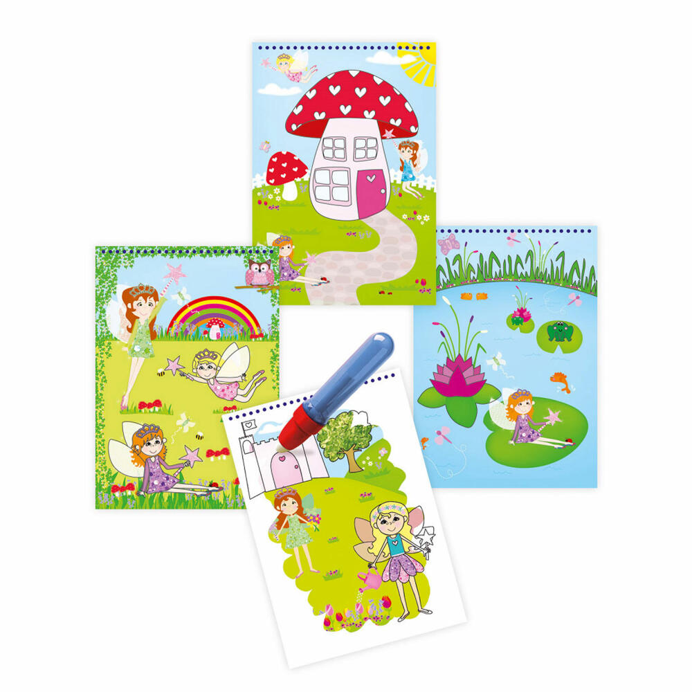 Jumbo Spiele GALT Water Magic Feen, Malbuch, Malen mit Wasser, Wasserstift, ab 3 Jahre, 1004399
