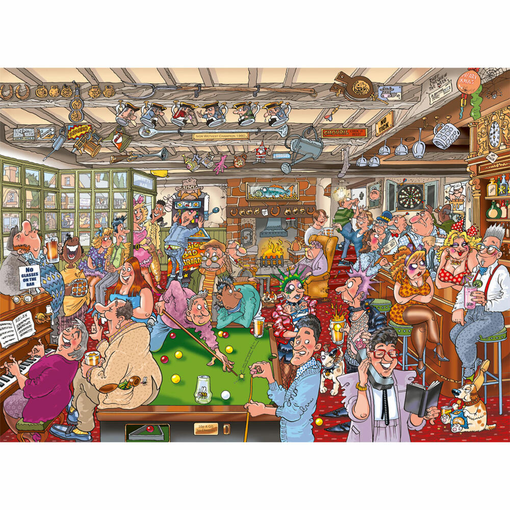 Jumbo Games Wasgij Destiny 19 - The Pub In The Puzzle Corner!, Puzzle, Adult Puzzle, Puzzle Game, 1000 Pieces, 19166