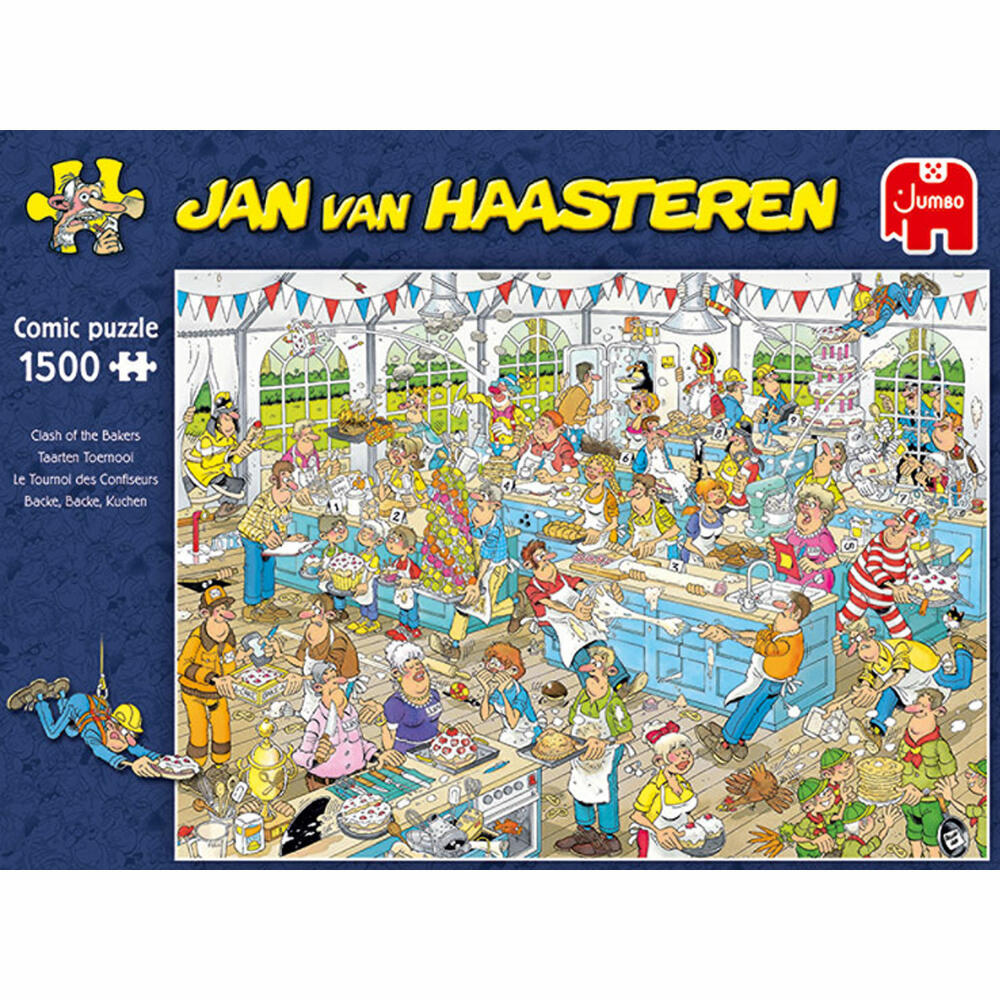 Jumbo Spiele Jan van Haasteren - Backe, backe Kuchen, Puzzle, Erwachsenenpuzzle, Puzzlespiel, 1500 Teile, 19077