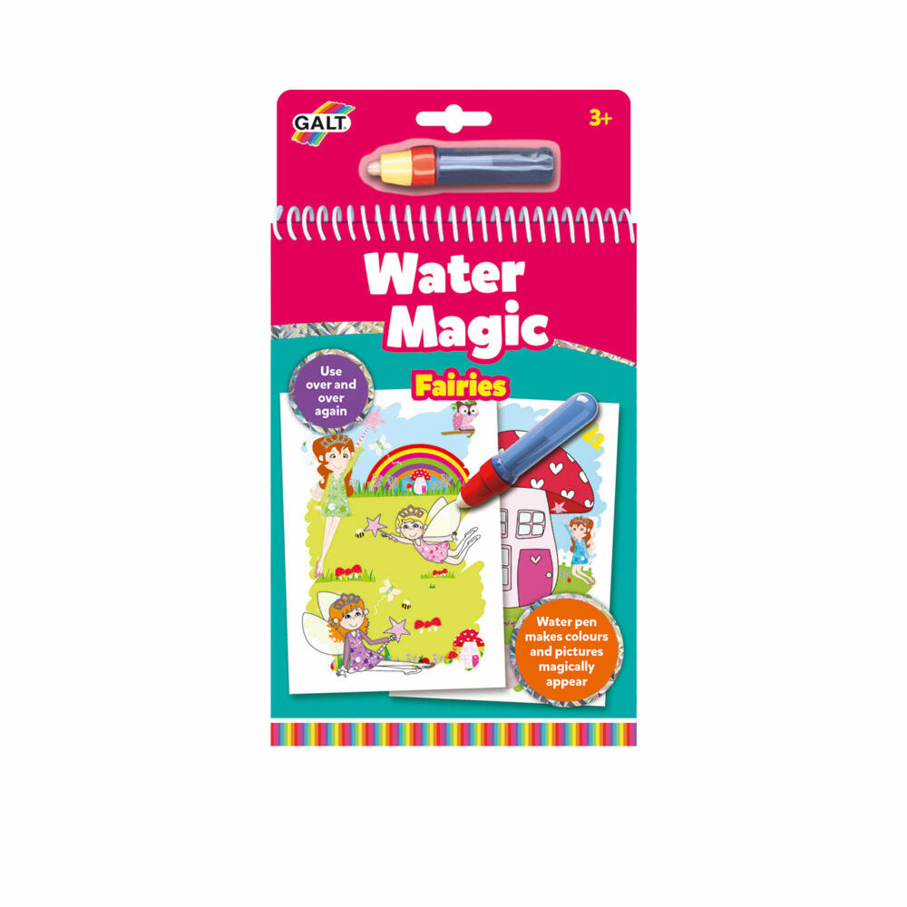 Jumbo Spiele GALT Water Magic Feen, Malbuch, Malen mit Wasser, Wasserstift, ab 3 Jahre, 1004399