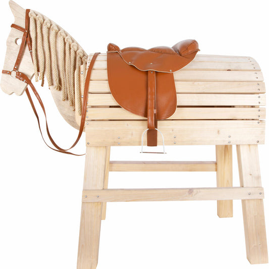 Legler small foot Sattel und Zaumzeug-Set, für Holzpferd Art-Nr. 11664, Zubehör Holz Pferd, 11906