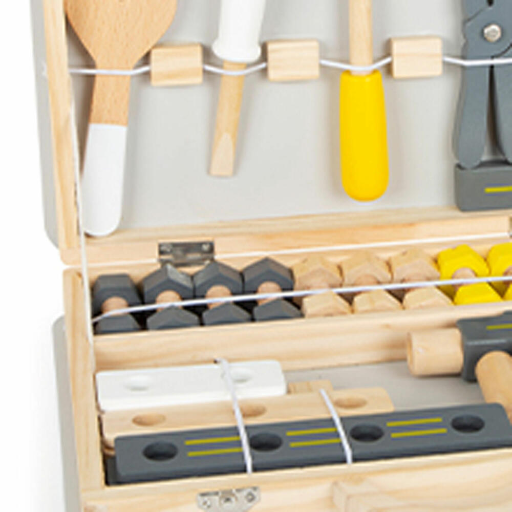 Legler small foot Werkzeugkoffer Miniwob, 44-tlg., Werkzeug Koffer, Werkstatt, Rollenspielzeug, Kinder, 11808