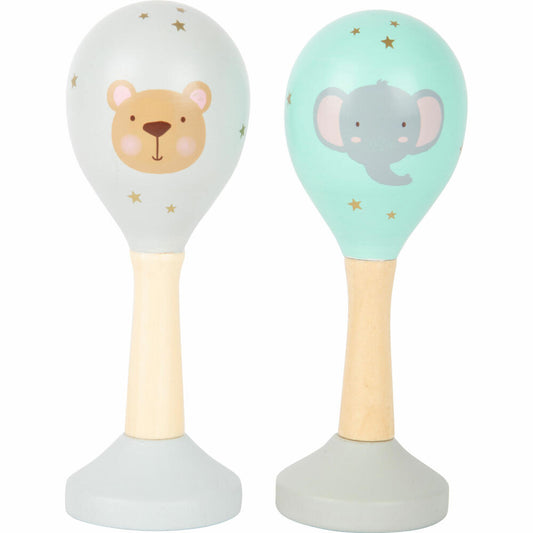 Legler small foot Musikrasseln Pastell, 2er Set, Musik Rassel, Musikinstrument, Percussion, Kinder, 11886