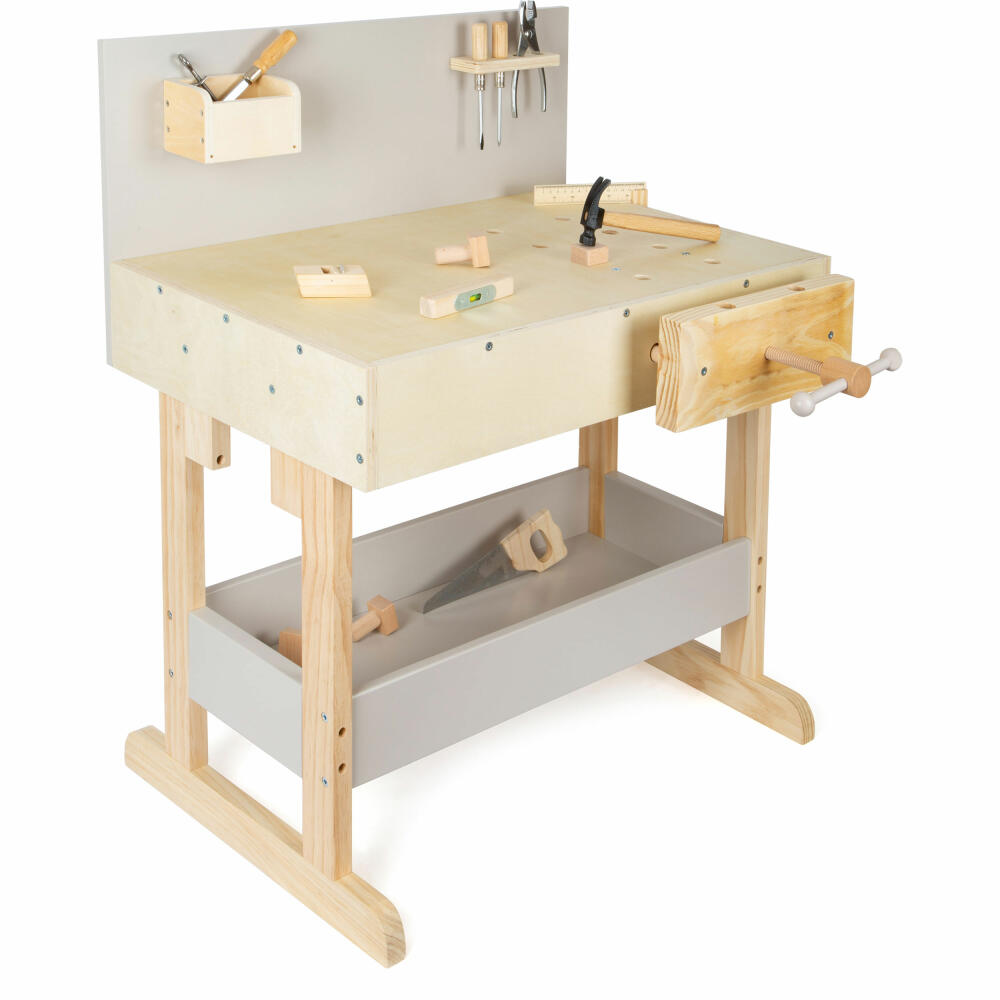 Legler small foot children's workbench gray, workbench, tools, children, role play toy, 11862