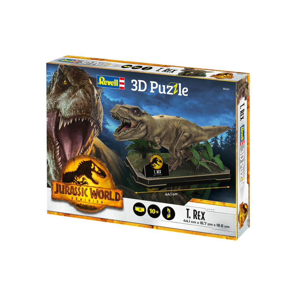 Revell 3D Puzzle Jurassic World Dominion T-Rex, Tyrannosaurus, Dinosaurier, 45 Teile, ab 10 Jahre, 00241