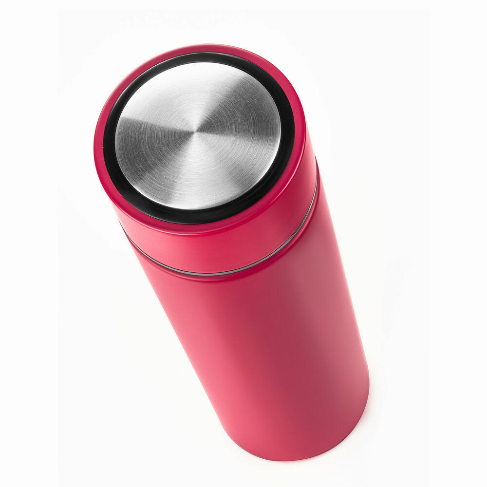 reer ColourDesign stainless steel insulated bottle, insulated bottle, thermos flask, insulated bottle, berry red, 450 ml, 90014
