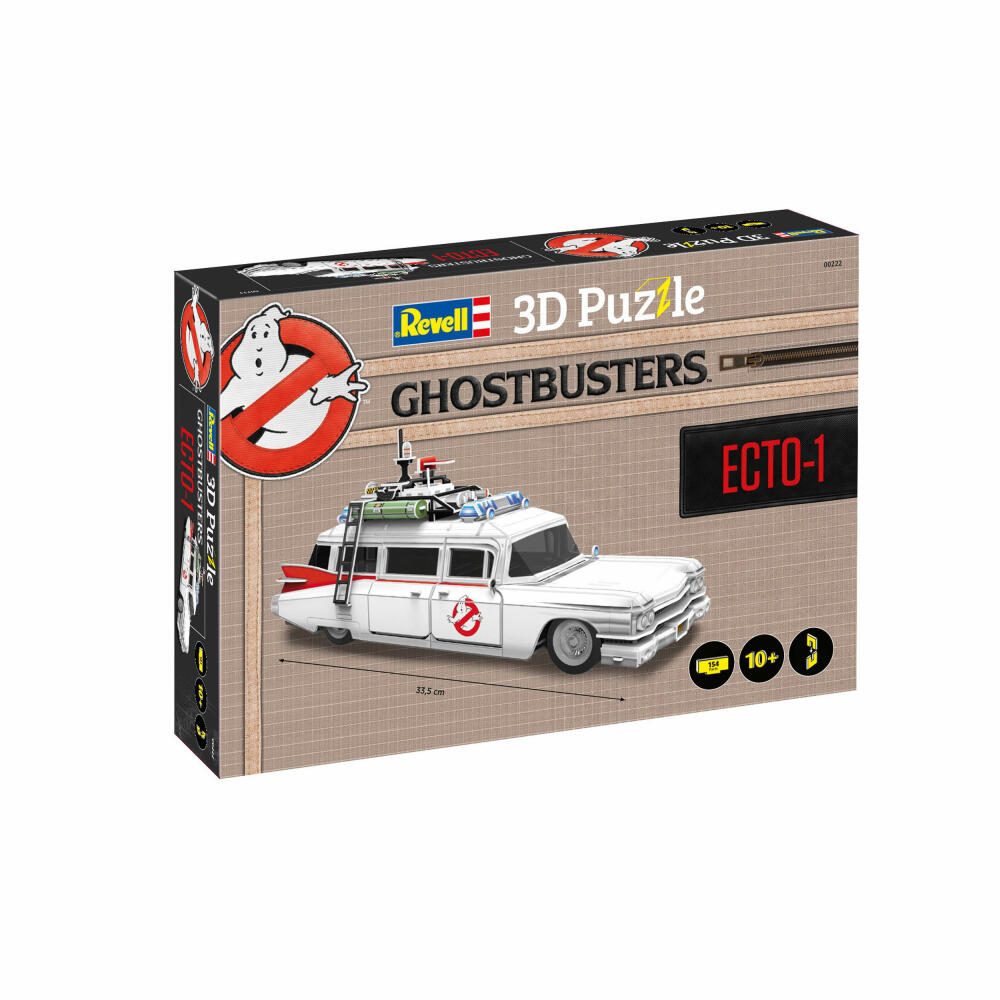 Revell 3D Puzzle Ghostbusters Ecto-1, Movie Vehicle, 3D Puzzle, 120 Pieces, 00222