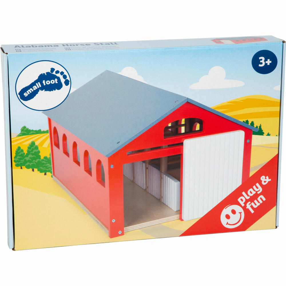 Legler small foot Pferdestall Alabama, Pferde Stall, Spielwelt, Pferdehof, Kinder Spielzeug, Holz, 11869