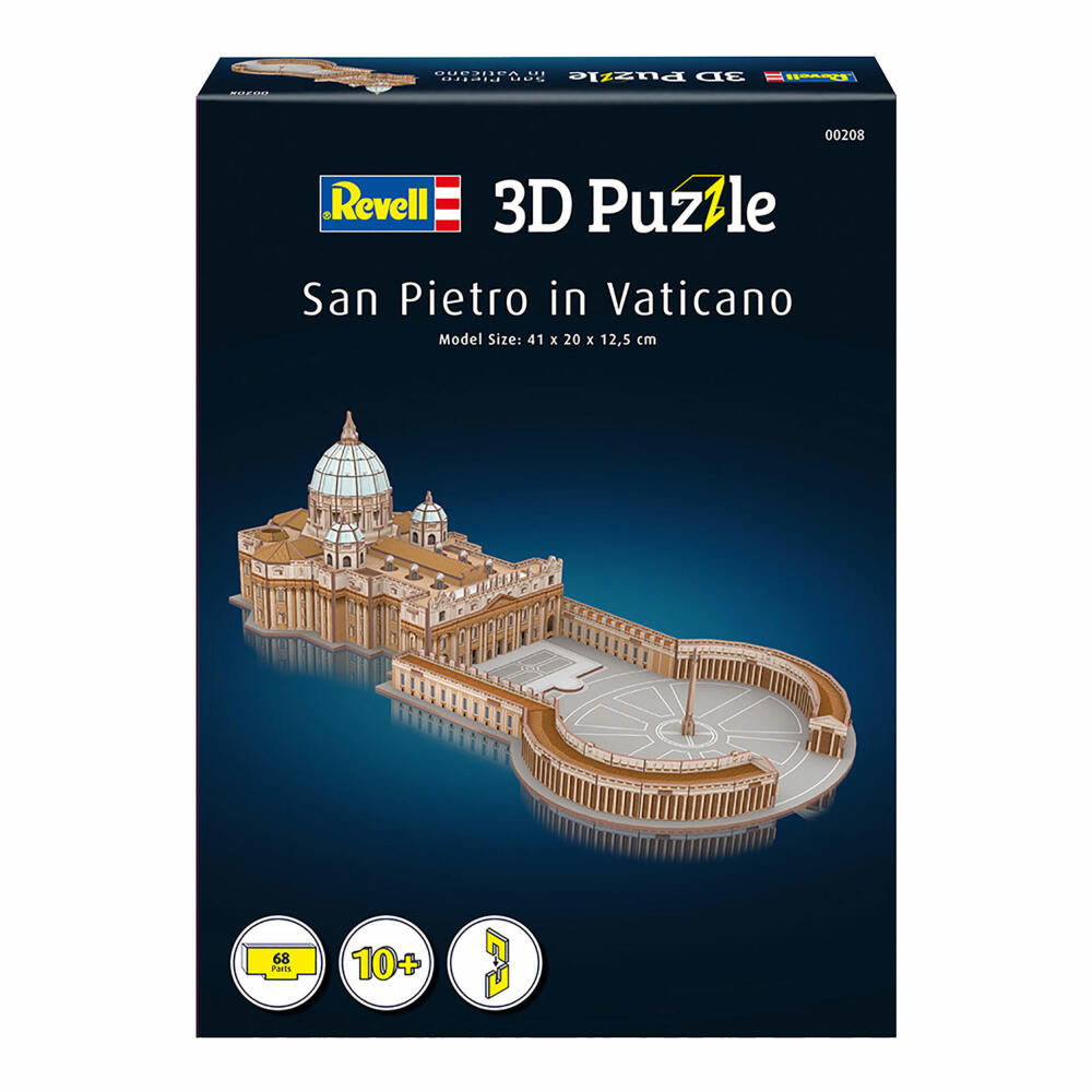 Revell 3D Puzzle Petersdom, San Pietro in Vaticano, Vatikan, 68 Teile, ab 10 Jahren, 00208