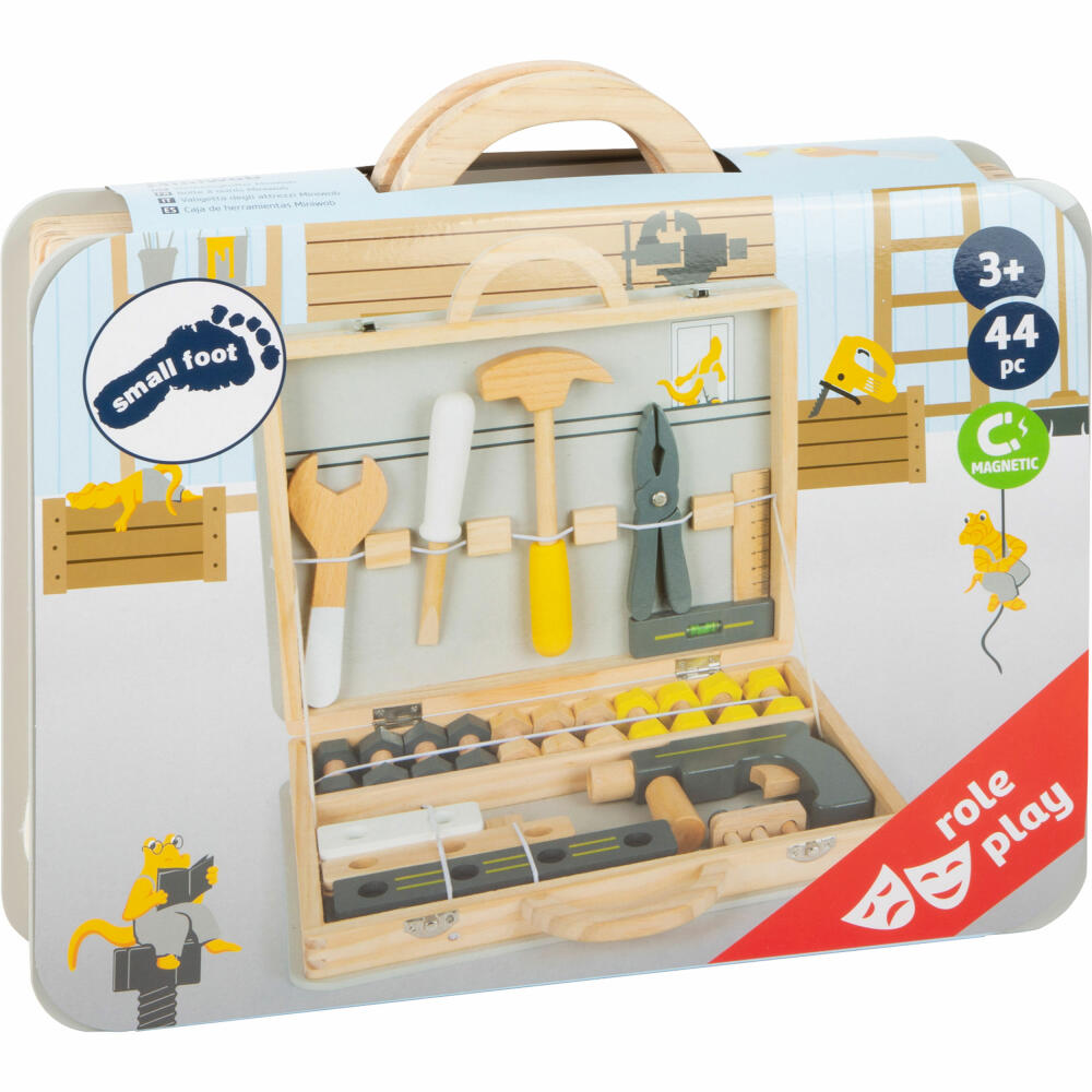 Legler small foot Werkzeugkoffer Miniwob, 44-tlg., Werkzeug Koffer, Werkstatt, Rollenspielzeug, Kinder, 11808