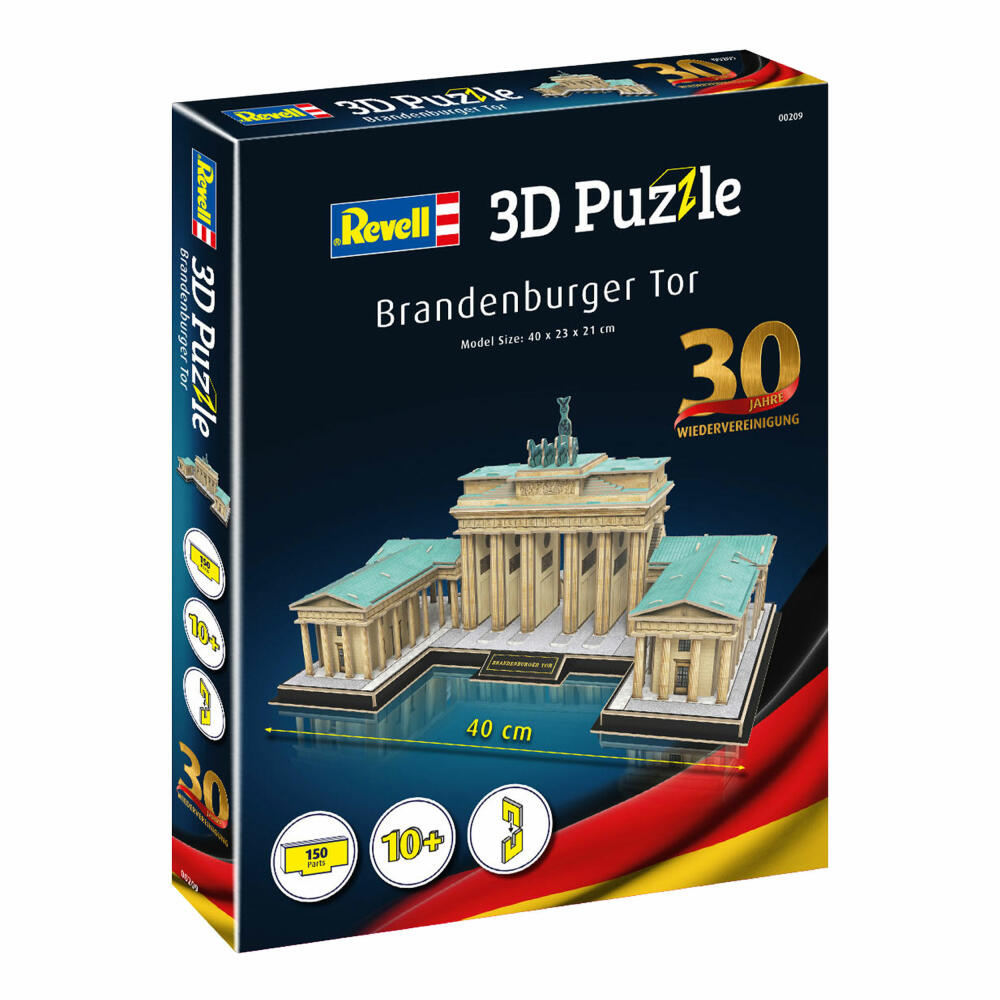 Revell 3D Puzzle Brandenburg Gate 30th Anniversary, 30 years of reunification, 150 pieces, from 10 years, 00209
