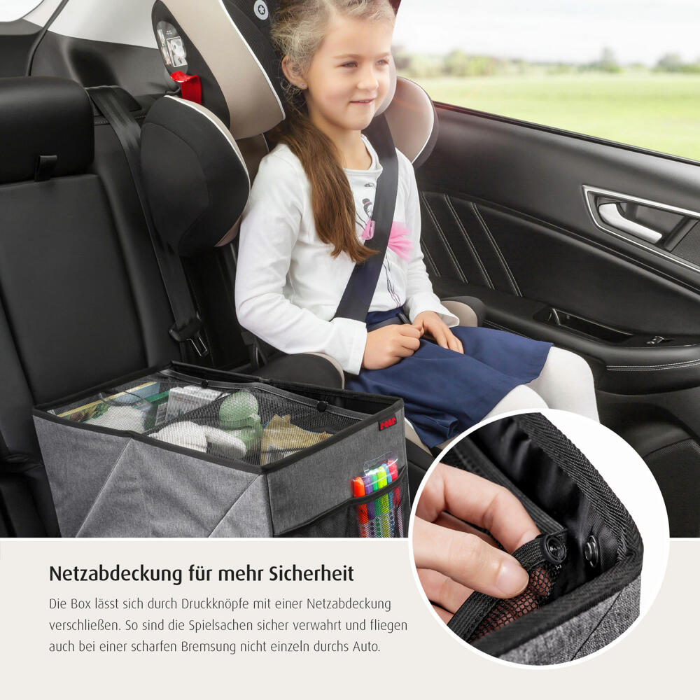 reer TravelKid Box Auto-Ordnungsbox, Rücksitz, Utensilientasche Auto, Organizer, 86081
