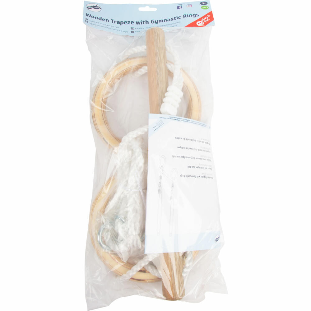 Legler Small Foot trapeze with wooden gymnastic rings, swing, from 3 years, 11909