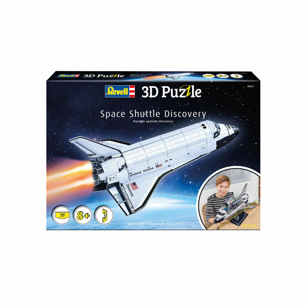 Revell 3D Puzzle Space Shuttle Discovery, spacecraft, 3D puzzle, 126 pieces, 00251