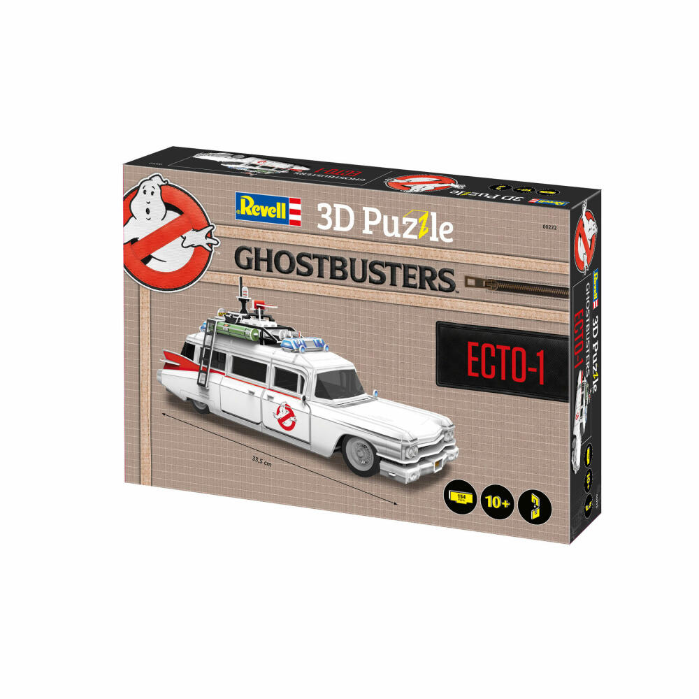 Revell 3D Puzzle Ghostbusters Ecto-1, Movie Vehicle, 3D Puzzle, 120 Pieces, 00222