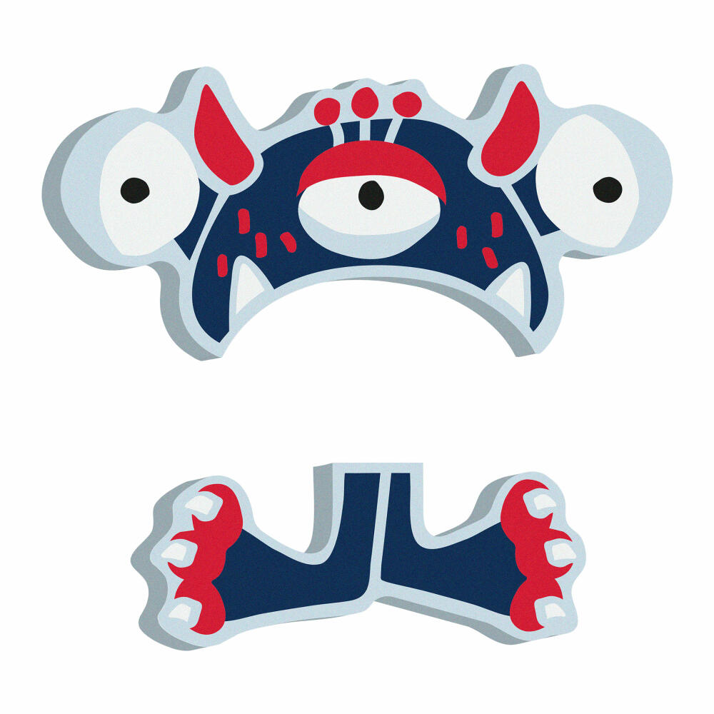 small foot design ABC letters monster Al