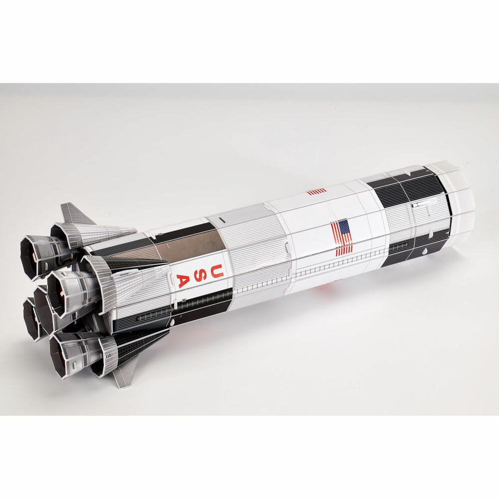 Revell 3D Puzzle Apollo 11 Saturn V, Raumfahrt-Rakete, 3D-Steckpuzzle, 136 Teile, 00250