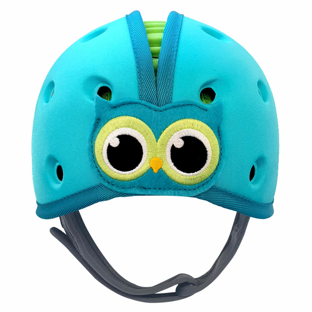 reer SafeHeadBaby Babyhelm Eule, Kopfschutz, Baby Helm, Schutzhelm, Schutzhut, Blau, SHB002